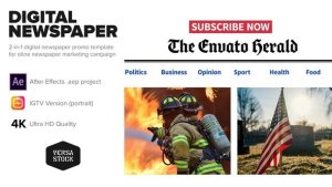 Online Newspaper Promotion Video Displays template preview