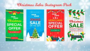 Videohive Christmas Sales Instagram Story Pack 1 Openers template preview