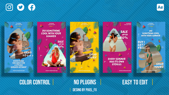 Videohive Summer Sale Instagram Stories Product Promo template preview
