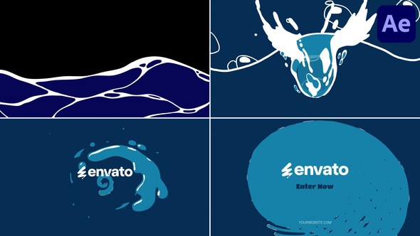 Videohive Sea Wave Logo Opener for After Effects Openers template preview