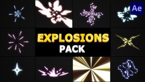 Videohive Cartoon Explosions Pack | After Effects 31474493 Elements template preview