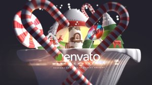 Videohive 3d Cartoon Christmas Logo Logo Stings template preview