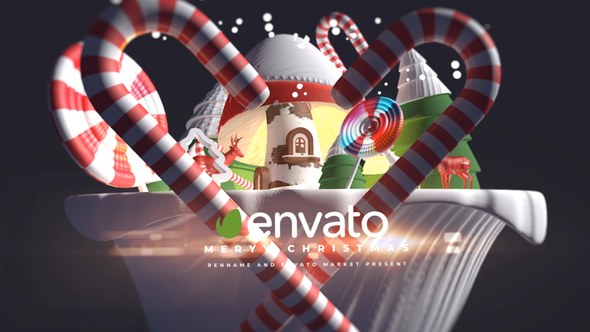 Videohive 3d Cartoon Christmas Logo Logo Stings template preview