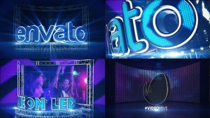 Videohive LED Neon Screen Openers template preview