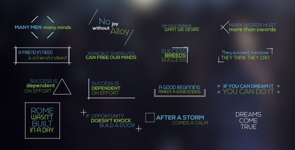 Minimal Titles and Lower Thirds Video Displays template preview
