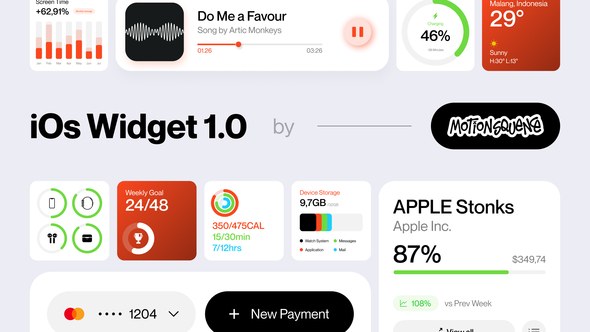 Videohive iOS Widget 1.0 Elements template preview
