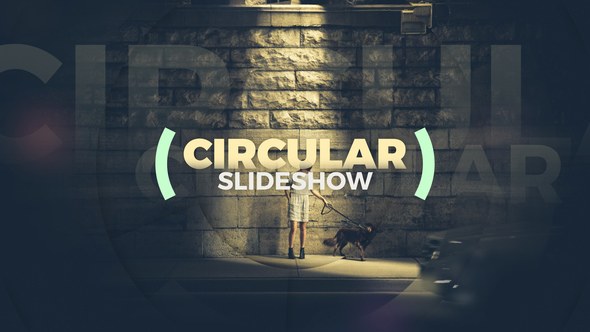 Circular Slideshow Video Displays template preview