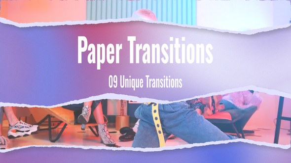 Paper Transitions Premiere Pro MOGRT Premiere Pro template preview