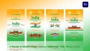 India Independence Day Celebration Stories MOGRT Premiere Pro template preview