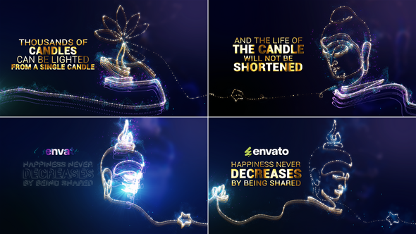 Videohive Happy buddha day // Buddhist Festivals & Special Days Openers template preview