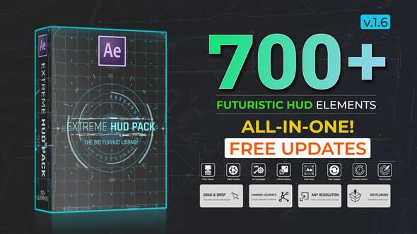 Videohive Extreme HUD Pack Elements template preview