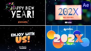 Videohive New Year Typography for After Effects Titles template preview