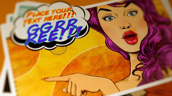 Videohive Comic Slide Video Displays template preview