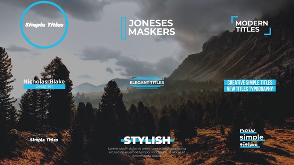 Videohive Simple Titles | After Effects 37222909 Titles template preview