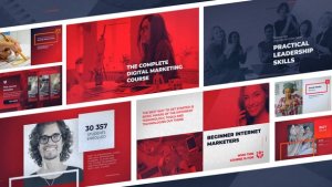 Online Educational Course Promo Video Displays template preview