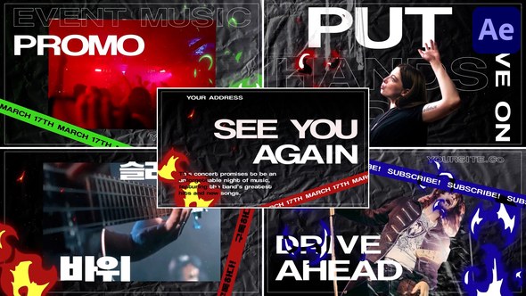 Videohive Rock Music Event Promo Typography | After Effects Titles template preview