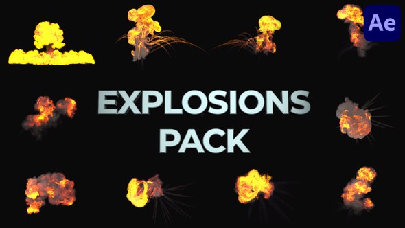 Videohive Realistic Explosions Pack for After Effects Elements template preview