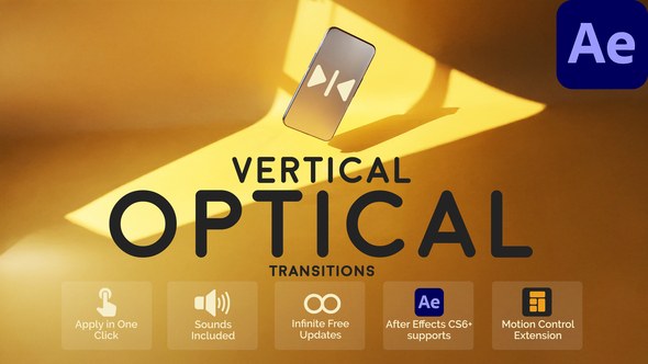 Videohive Vertical Optical Transitions for After Effects Elements template preview