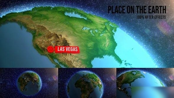Videohive Place on The Earth | Map | Globe Openers template preview