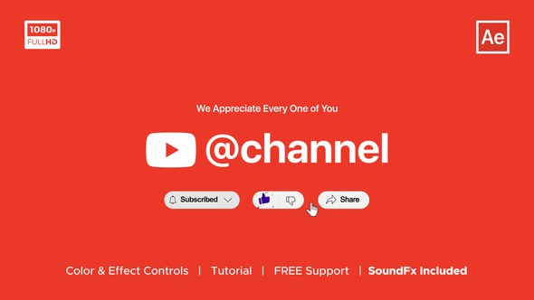 Videohive YouTube Subscribe 54295287 Elements template preview