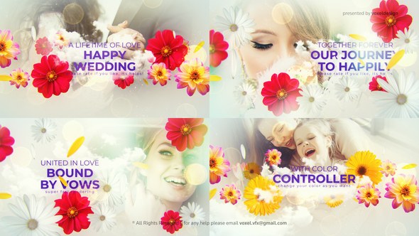 Videohive Floral Wedding Opener 53965825 Openers template preview