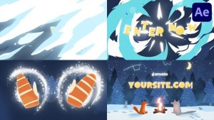 Videohive Christmas Winter Forest Logo | After Effects Logo Stings template preview