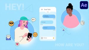 Videohive Phone Texting Explainer for After Effects Openers template preview