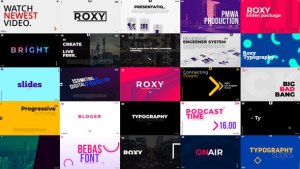 Videohive Roxy Typography Slides Titles template preview