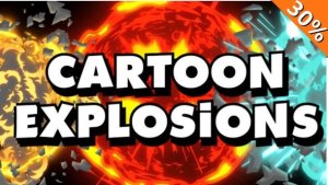 Cartoon Explosions Video Displays template preview