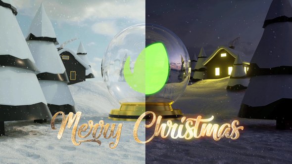 Christmas Logo Intro Video Displays template preview