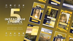 Videohive Instagram Reels Yellow Product Promo template preview