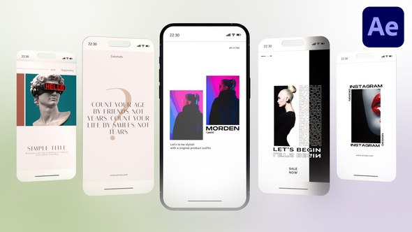 Videohive Instagram - Elegant 02 Video Displays template preview