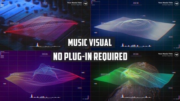 Videohive Wave Music Visualizer Video Displays template preview