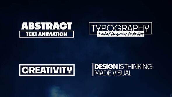 Videohive Abstract - Text Animation 54337319 Titles template preview