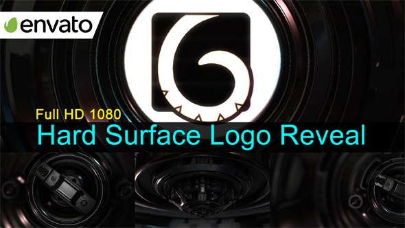 Hard Surface Logo Reveal / Element 3D Video Displays template preview