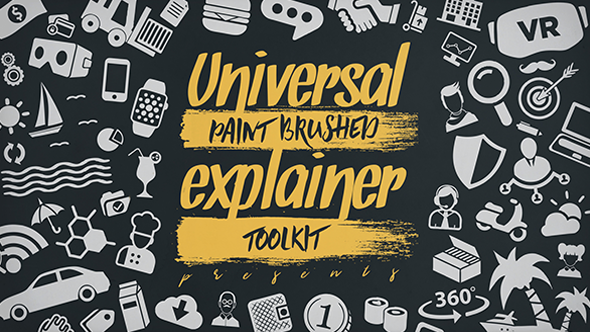 Universal Paint Brushed Explainer Toolkit Video Displays template preview