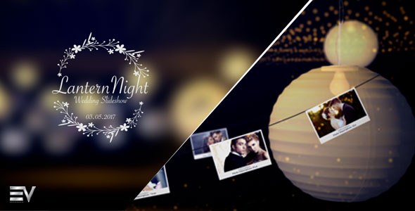 Videohive Love Under the Lanterns Photo Gallery Video Displays template preview