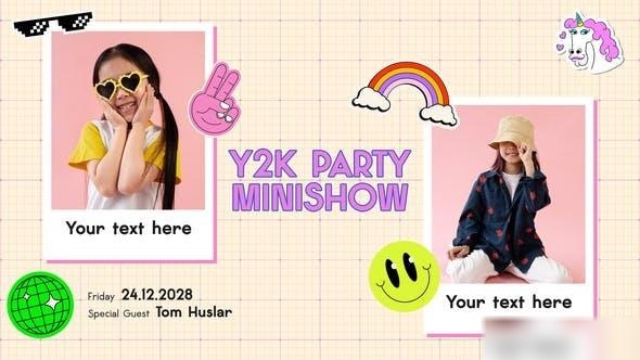 Videohive Y2K Photo Slideshow Openers template preview