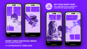 Videohive Hot Takes - Viral Social Media Template for TikTok, Reels & Shorts Product Promo template preview