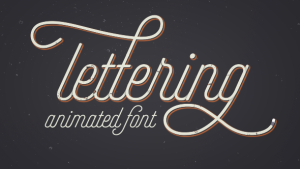 Animated Lettering Font Video Displays template preview