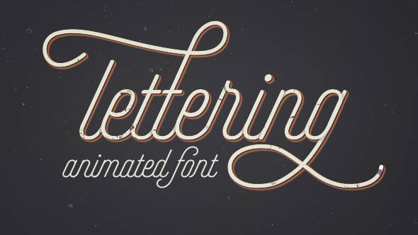 Animated Lettering Font Video Displays template preview