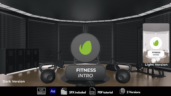Videohive Fitness Intro Logo Stings template preview