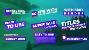 Videohive 9 Corporate Titles Titles template preview