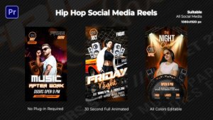Hip Hop Instagram Reels Premiere Pro template preview