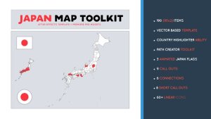 Videohive Japan Map Toolkit Infographics template preview