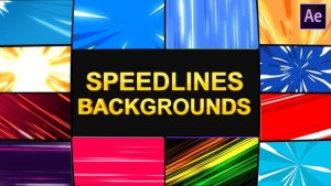 Speedlines Backgrounds | After Effects Video Displays template preview
