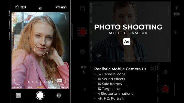 Videohive Photo Shooting - Mobile Camera Elements template preview