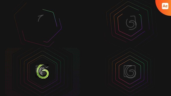 Videohive Hexagon Modern Logo Reveal Logo Stings template preview