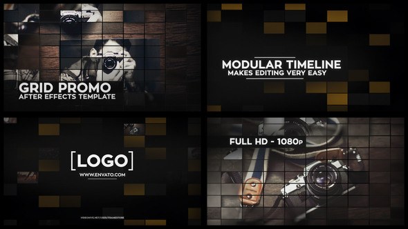 Videohive Grid Promo Video Displays template preview
