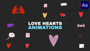 Videohive Love Hearts Animations | After Effects Elements template preview